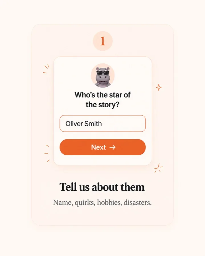Answering GoHippo questions to personalize a book gift